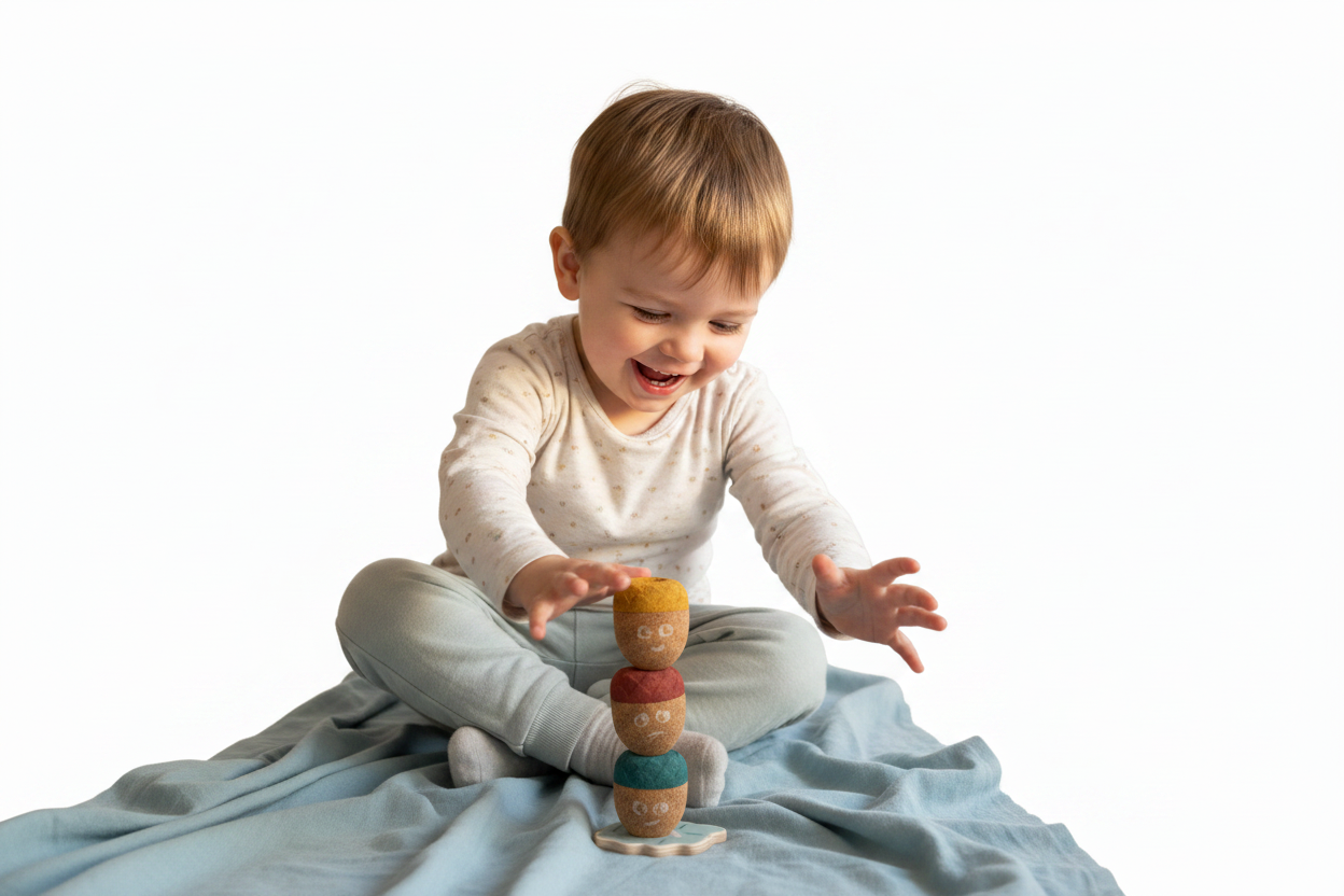 Stackable cork toy - Emotional Acorns