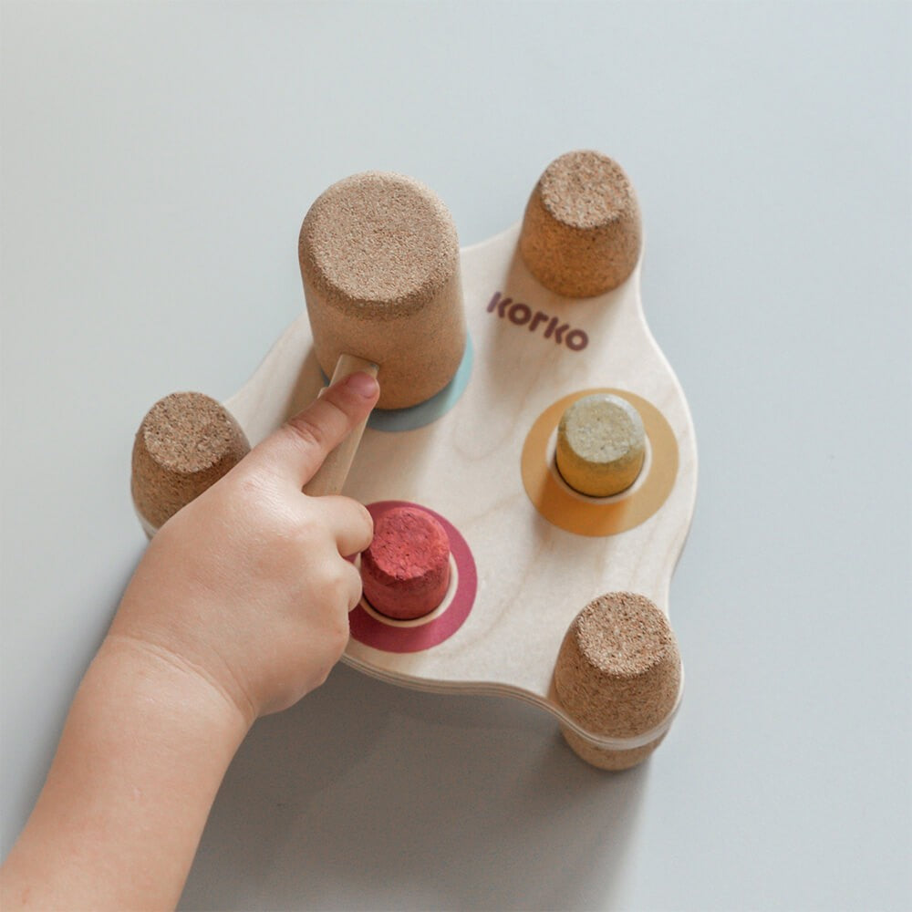 Cork tapping toy - Rainbow