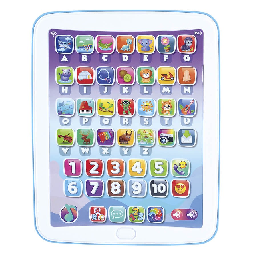 Tablet educativo per esplorare lettere, parole, numeri, suoni, colori e melodie