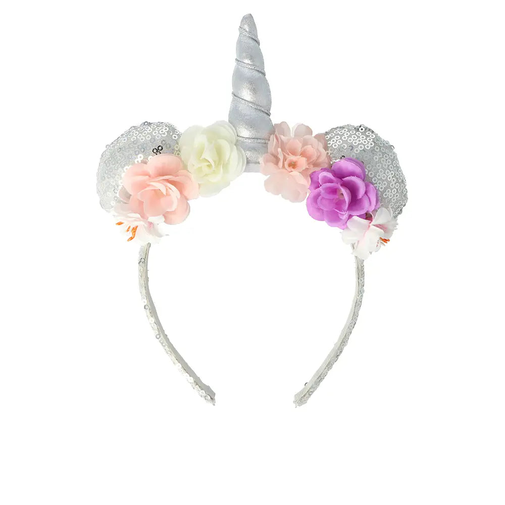 Cerchietto con paillettes a forma di unicorno