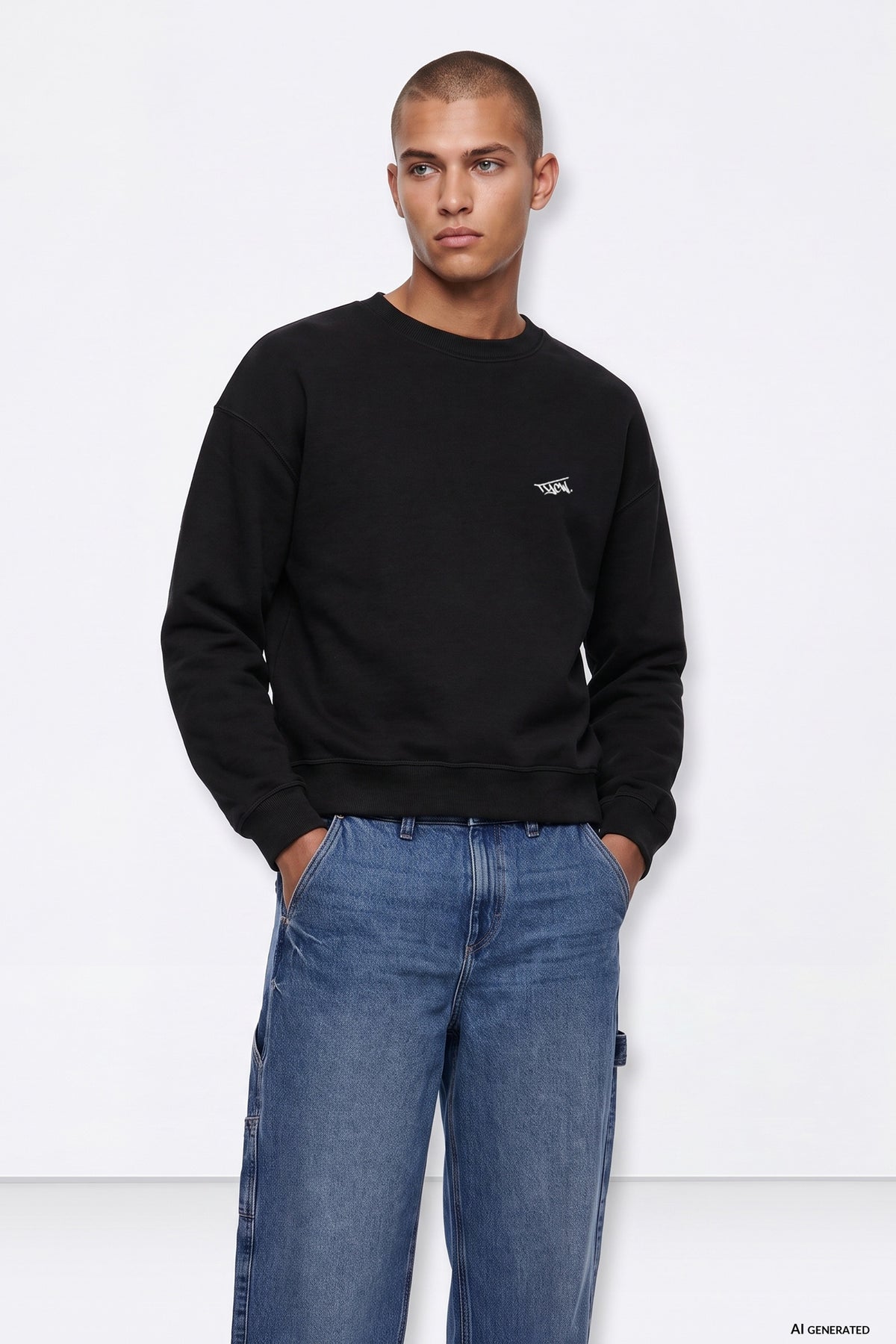 Black Oversize Sweatshirt Tiffosi