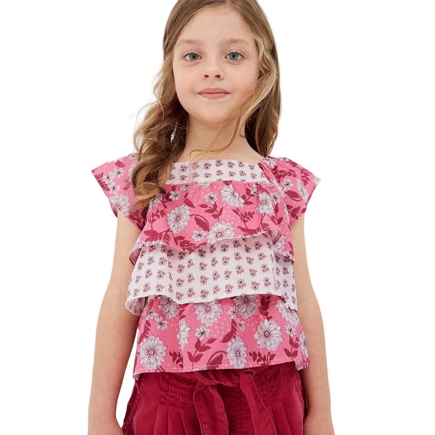 BLUSA STAMPATA COMBINATA