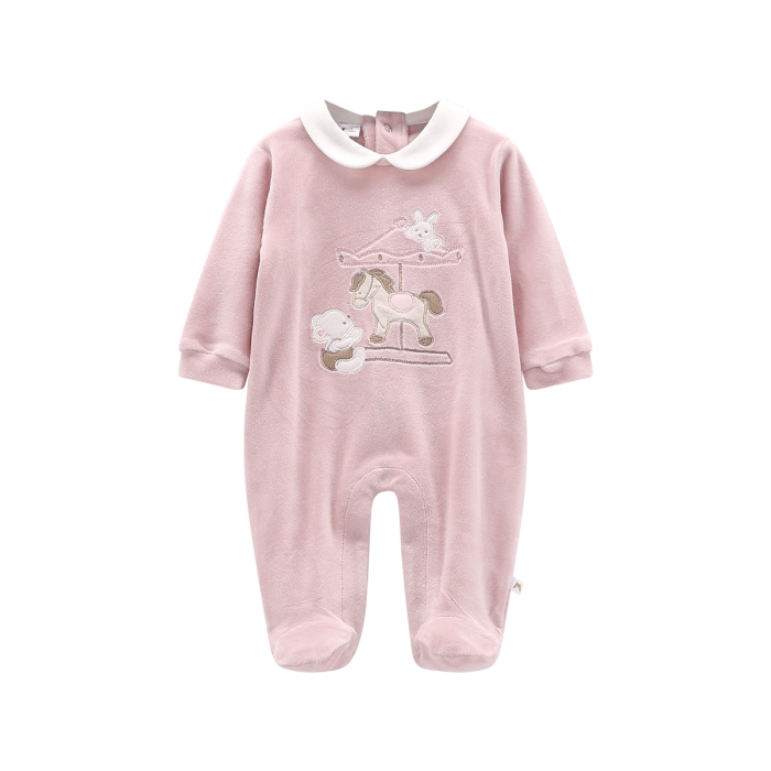 Tutina con piede in ciniglia soft