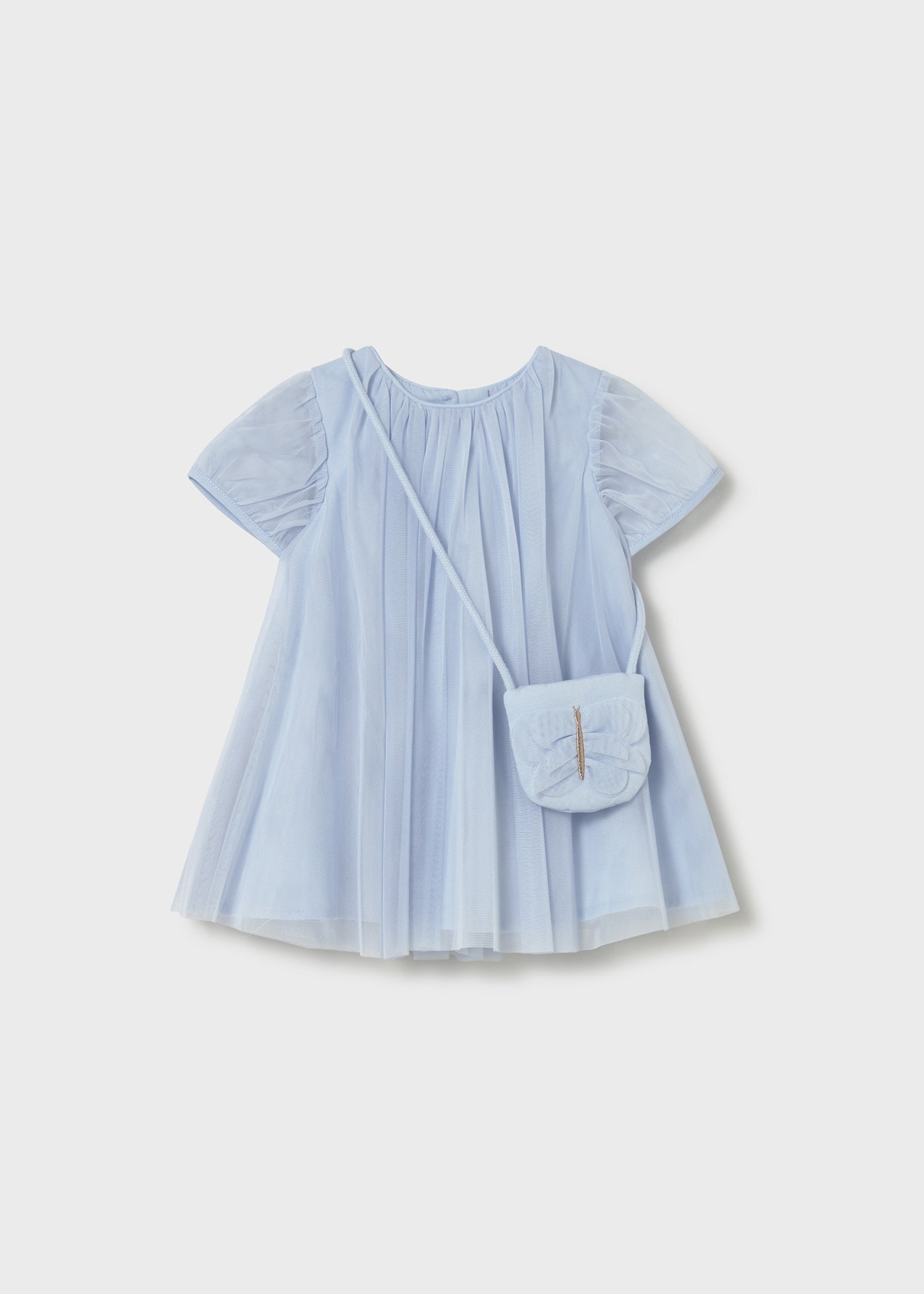VESTITO TULLE CON BORSA
