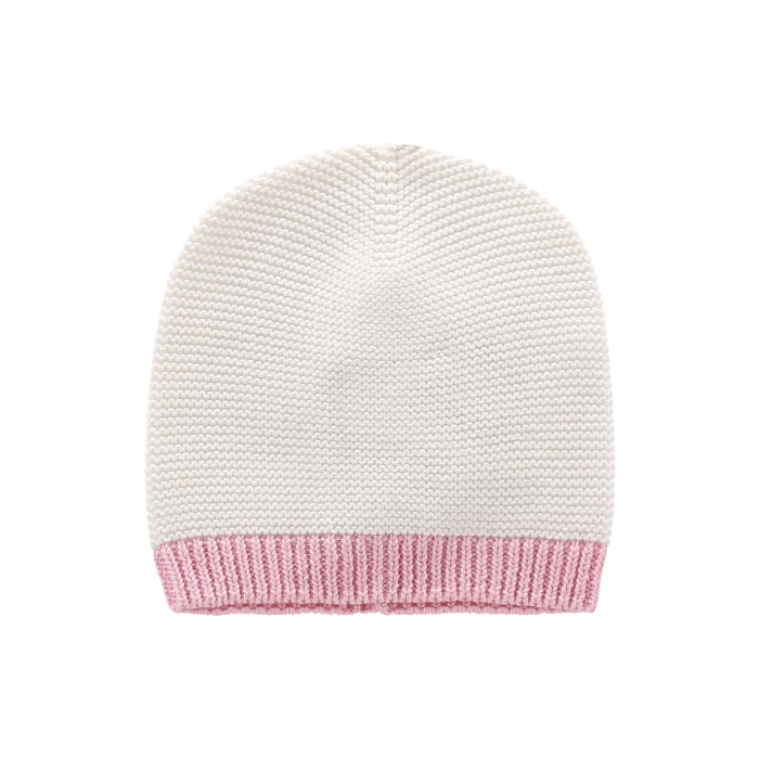 Berrettino Tricot Con Bordo A Costine Milk-rosa Melby