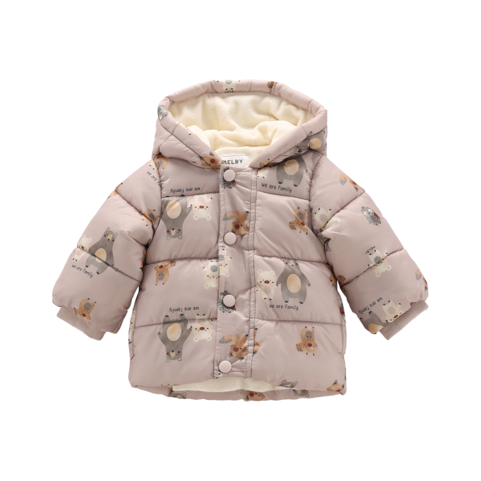 Giubbino Imbottito Orsetti E Pile Crema Melby
