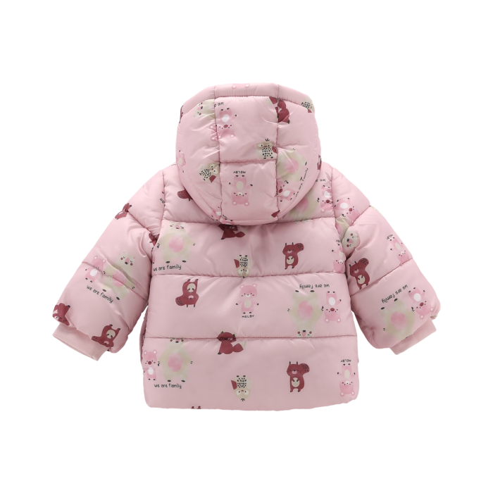Giubbino Imbottito Orsetti E Pile Rose Melby