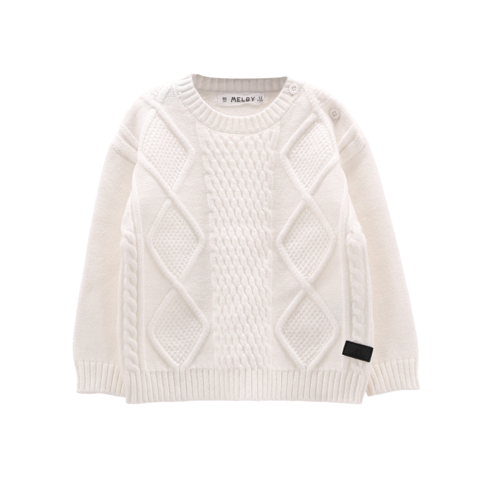 Maglia Tricot a Trecce e Rombi Melby
