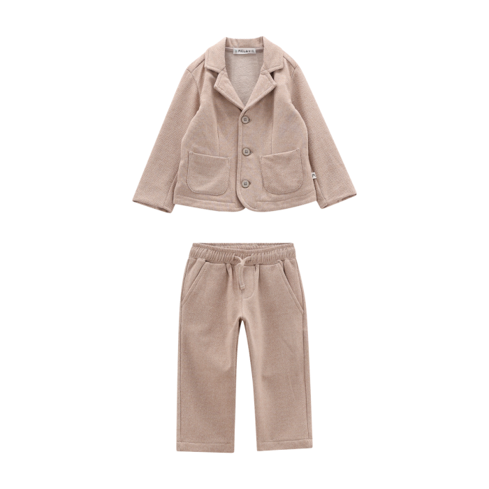 Completo Blazer E Pantalone In Felpa Sabbia Melby