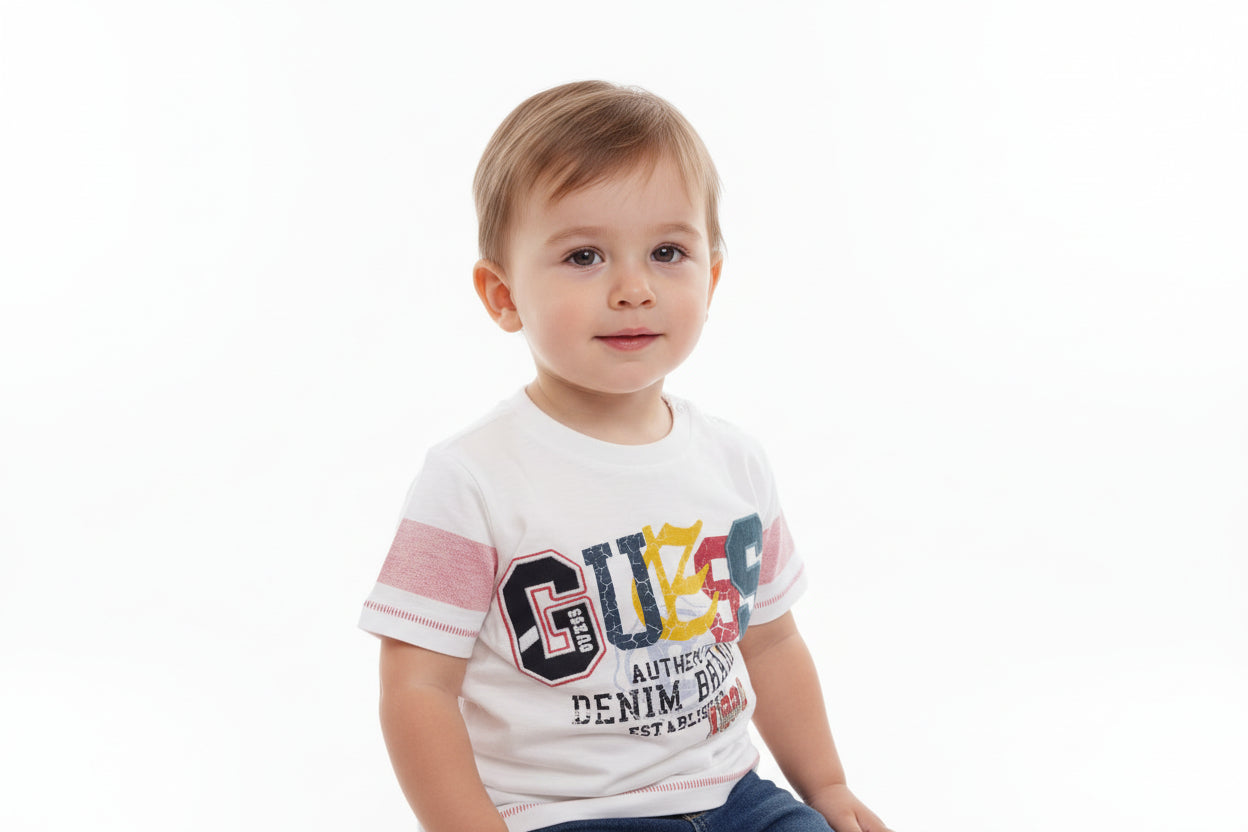 T-SHIRT BIANCA CON STAMPA