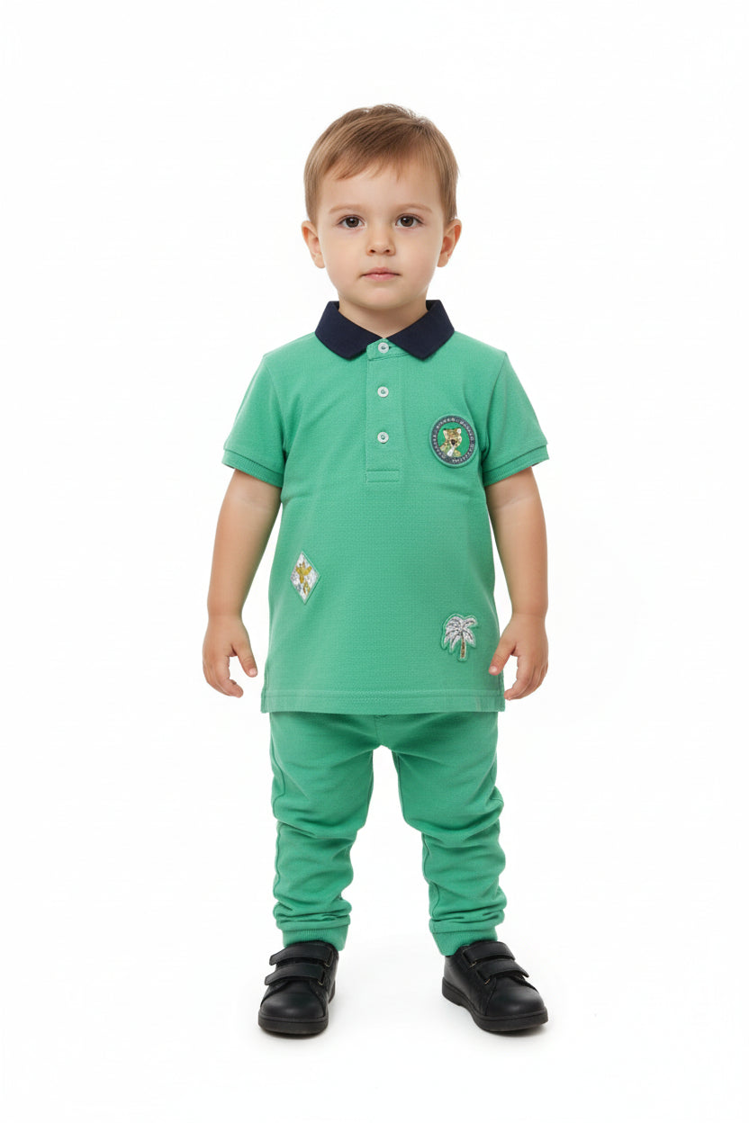 POLO IN COTONE VERDE