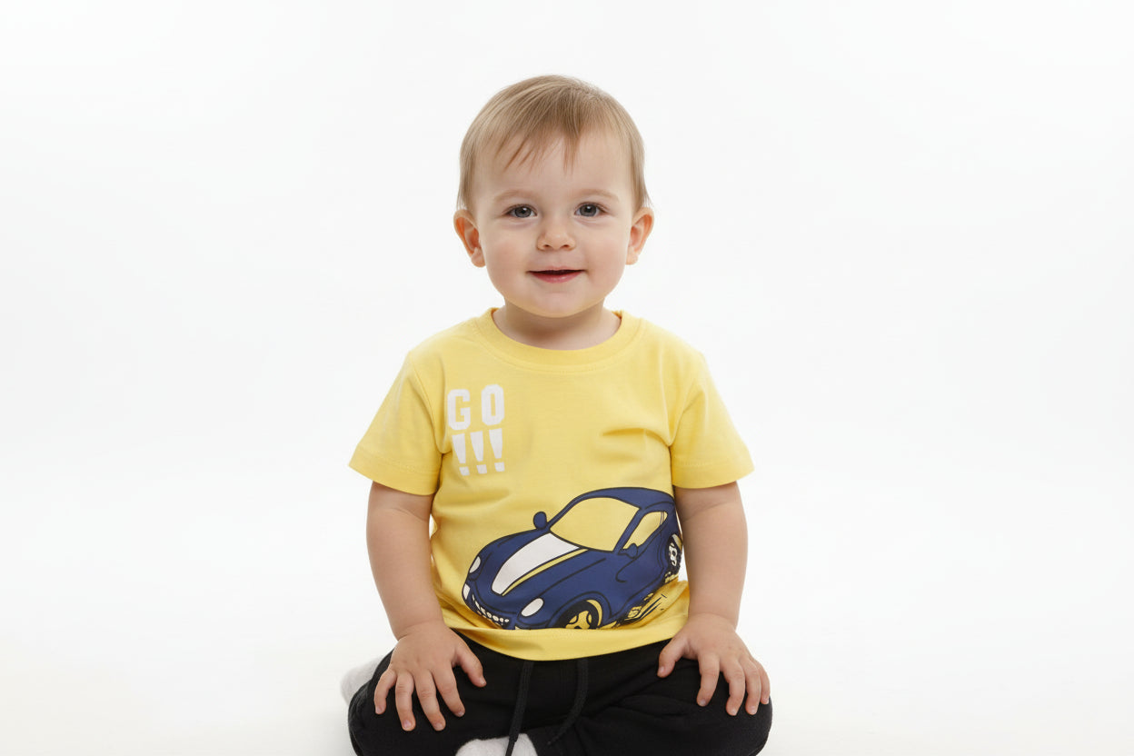 T-SHIRT IN COTONE GIALLO LIMONE