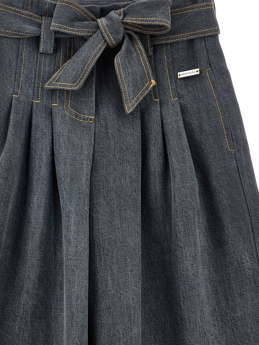 Pantaloni Culotte con cintura Monnalisa