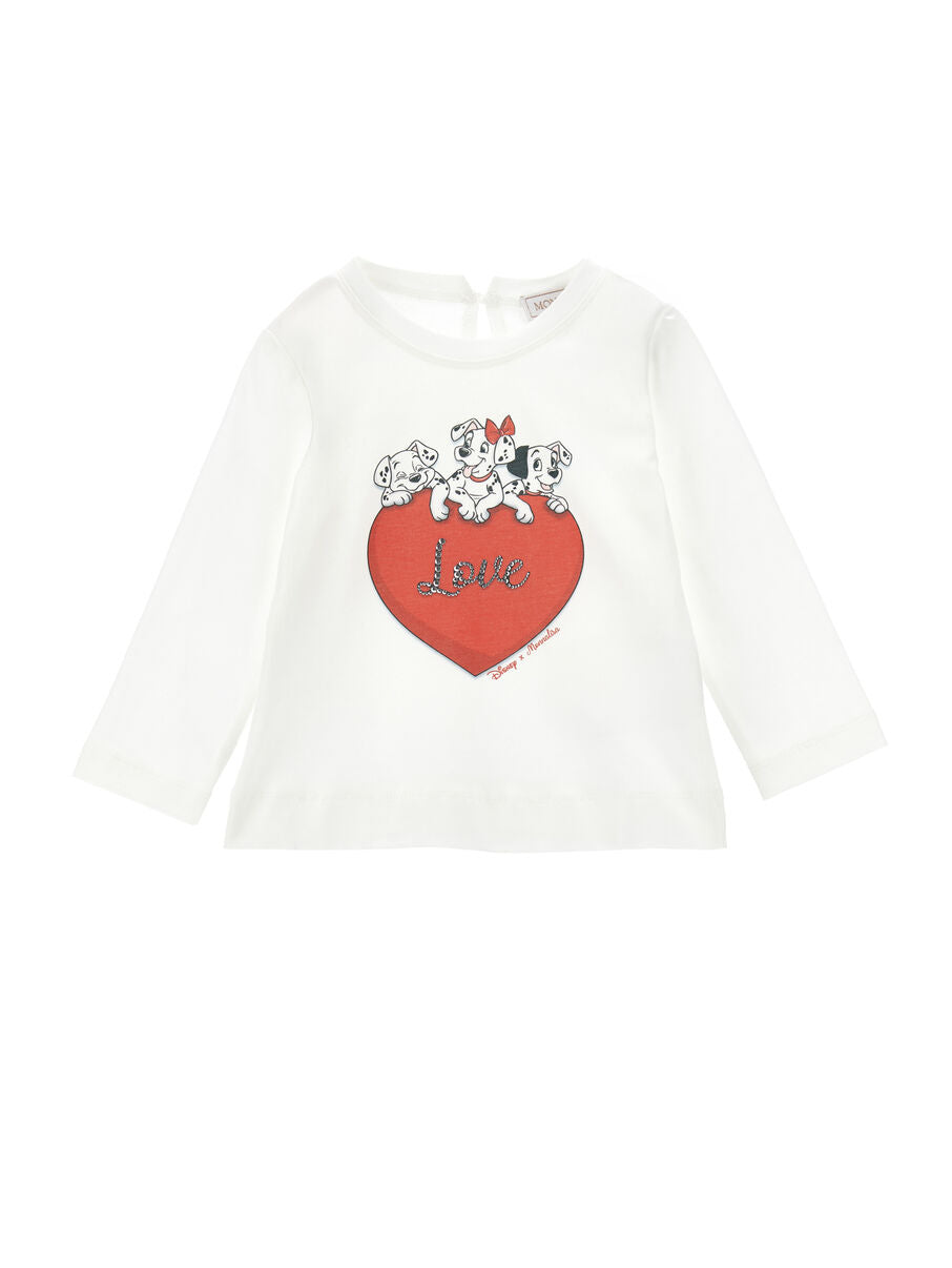 T-shirt Cuori e Dalmata Monnalisa