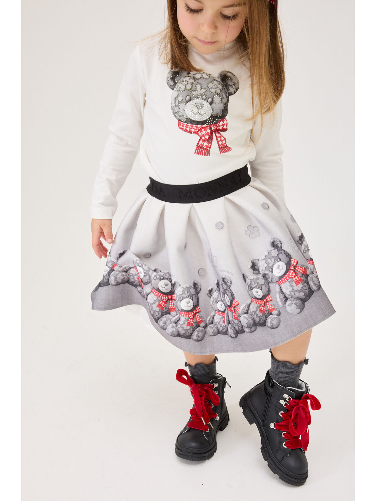 T-shirt Orsetto Paillettes Monnalisa