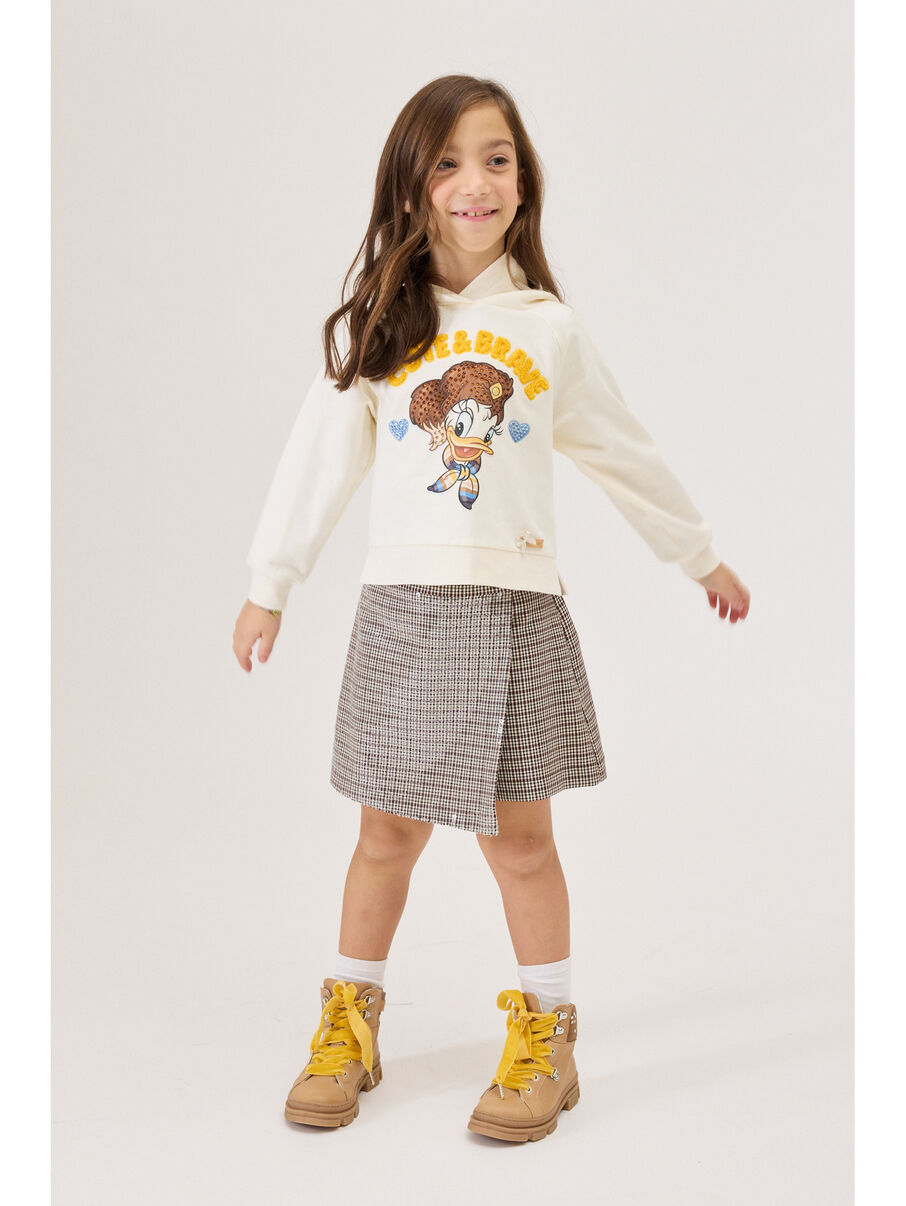 Felpa Daisy Duck Strass Monnalisa
