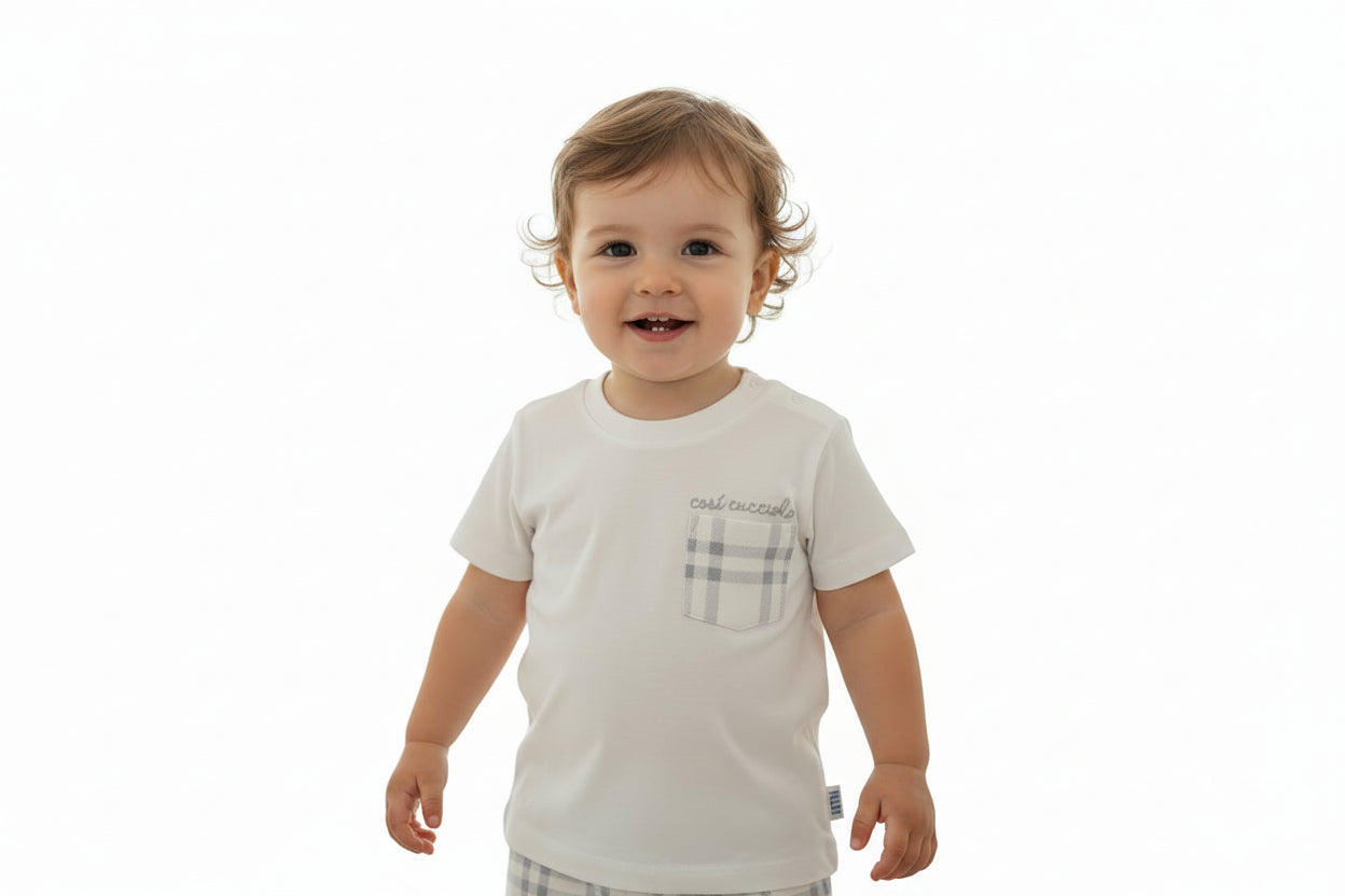 T-SHIRT IN COTONE CON TASCHINO