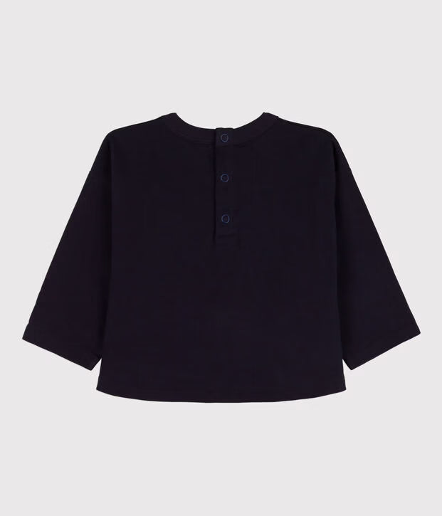 T-shirt Petit Bateau manica lunga bebè in cotone