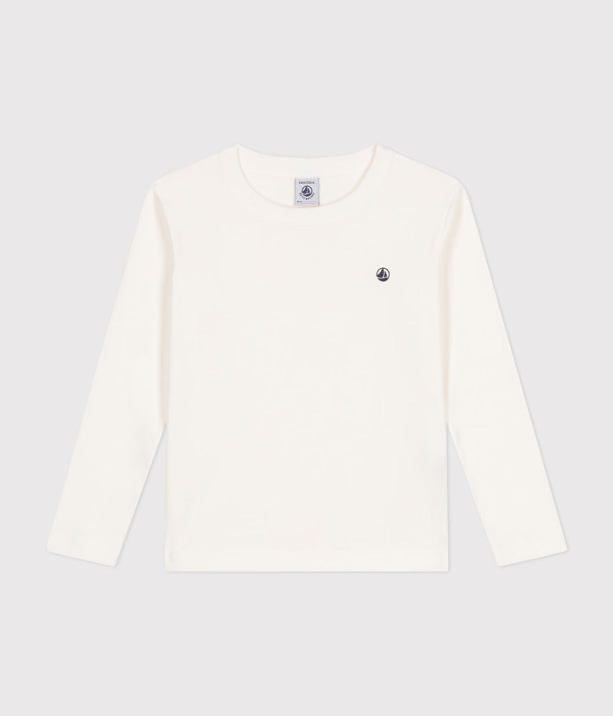 T-shirt a maniche lunghe a costine Petit Bateau