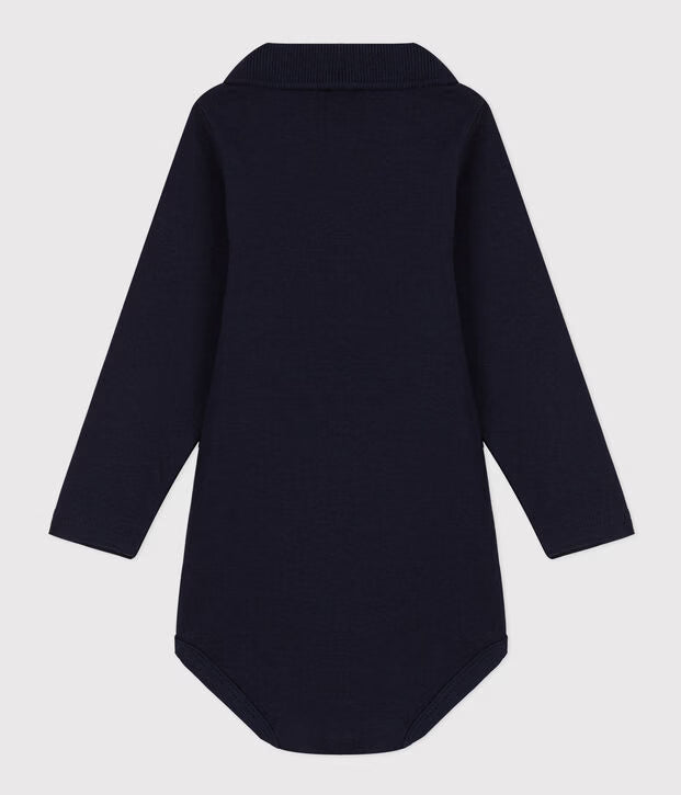 Body con colletto a polo in cotone Petit Bateau