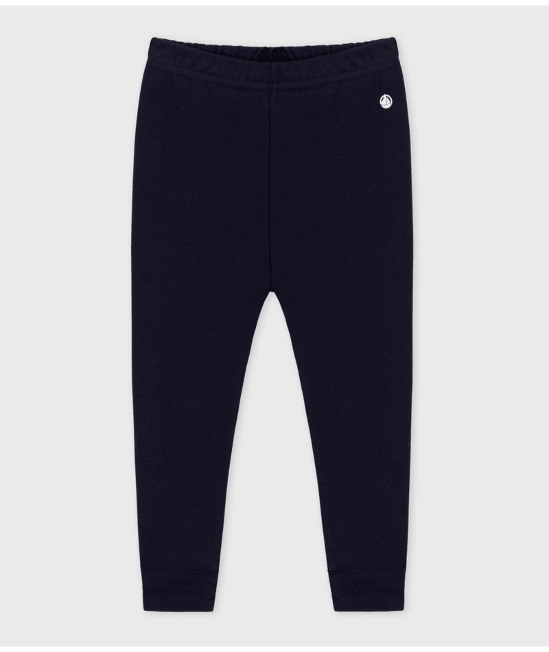 Leggings in cotone tinta unita neonato