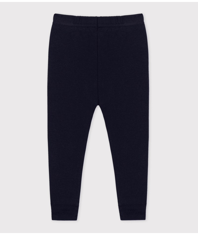Leggings in cotone tinta unita neonato