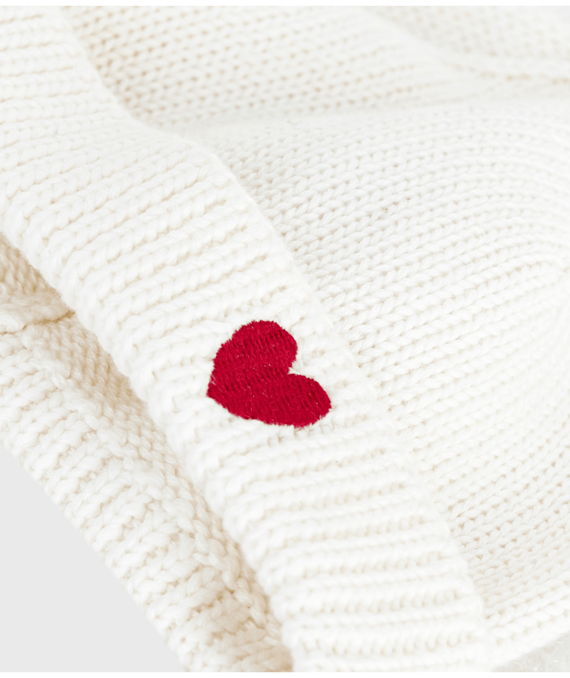 Cuffietta nascita in cotone lavorato a maglia