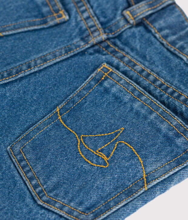 Pantaloni dritti in denim Petit Bateau