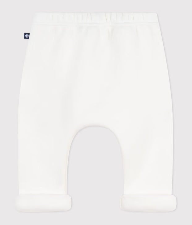 Pantaloni per neonato in cotone tinta unita con vita elasticizzata Petit Bateau