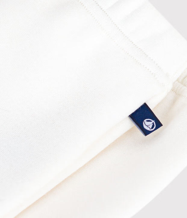 Pantaloni per neonato in cotone tinta unita con vita elasticizzata Petit Bateau