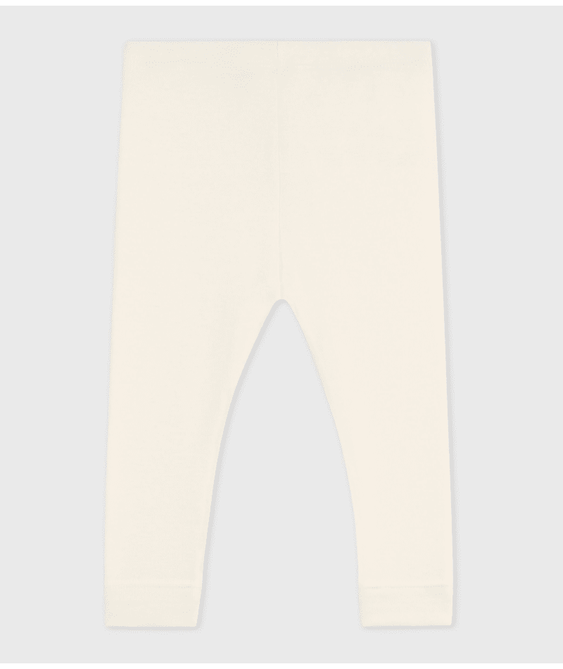 Leggings in cotone tinta unita neonato