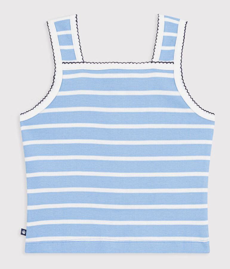 Striped cotton tank top