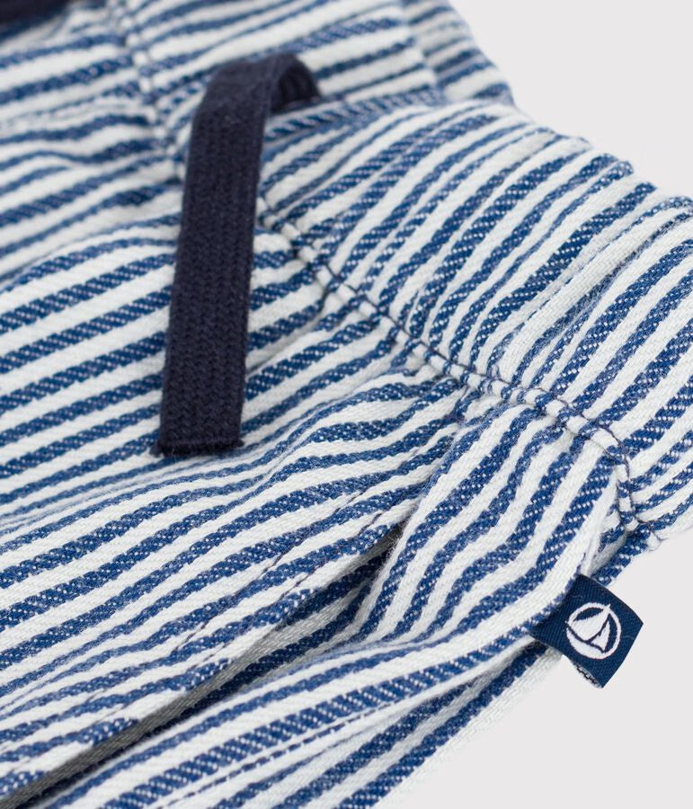 PANTALONI IN COTONE A RIGHE BAMBINO