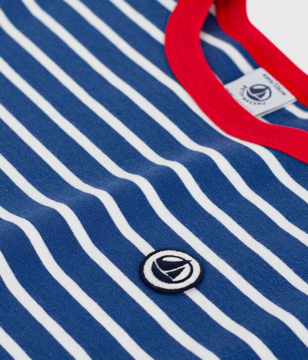 T-shirt a maniche corte in cotone a righe bambino