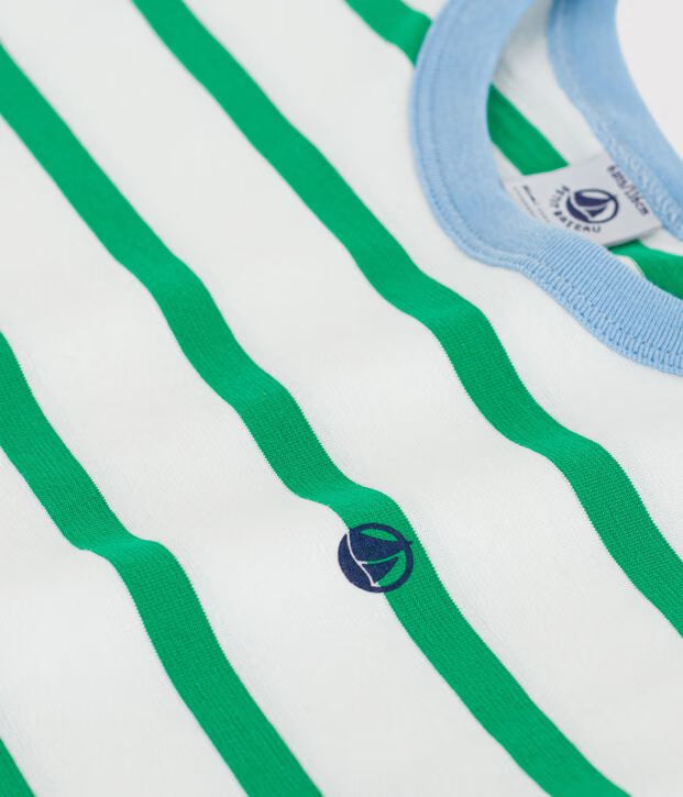 T-shirt a maniche corte in cotone a righe bambino