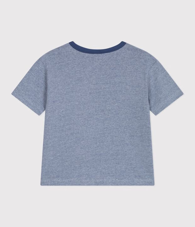 T-shirt a maniche corte in cotone a righe bambino