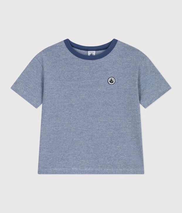 T-shirt a maniche corte in cotone a righe bambino