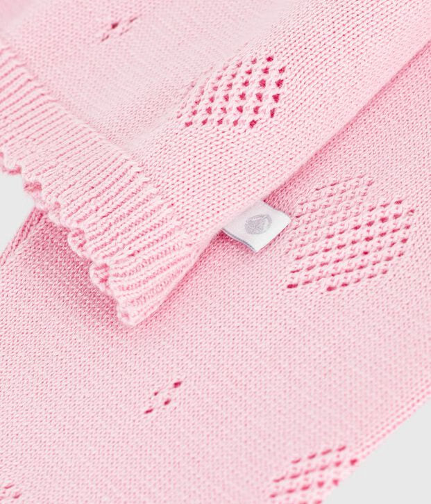 Cardigan in cotone tinta unita bambina