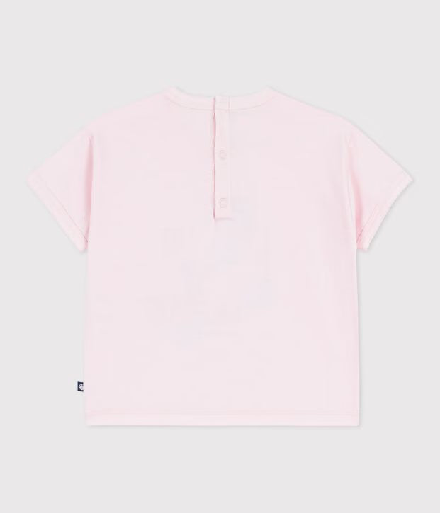 T-shirt a maniche corte in cotone con motivo neonata