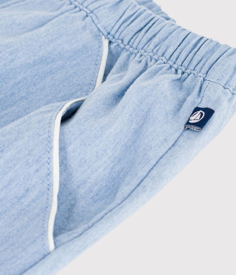 Shorts in cotone tinta unita bambina