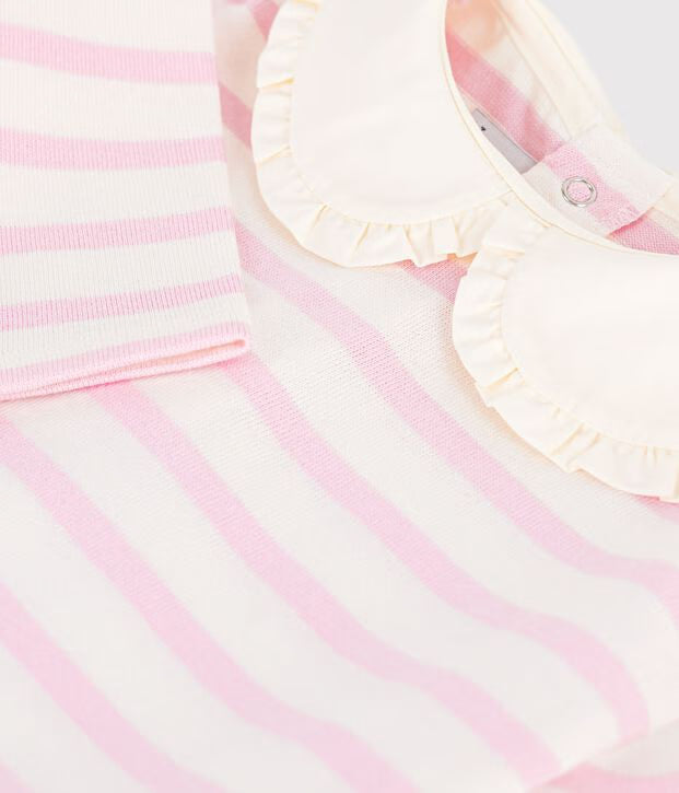 Marinière con colletto in cotone neonata