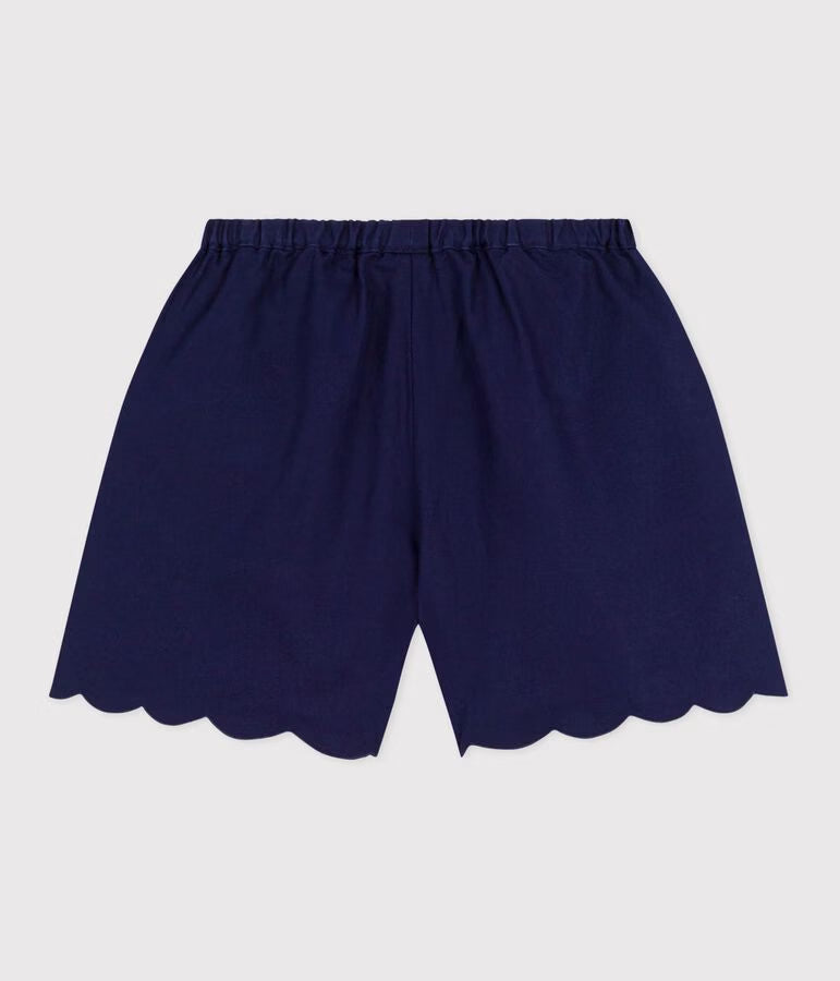 Shorts in cotone tinta unita bambina