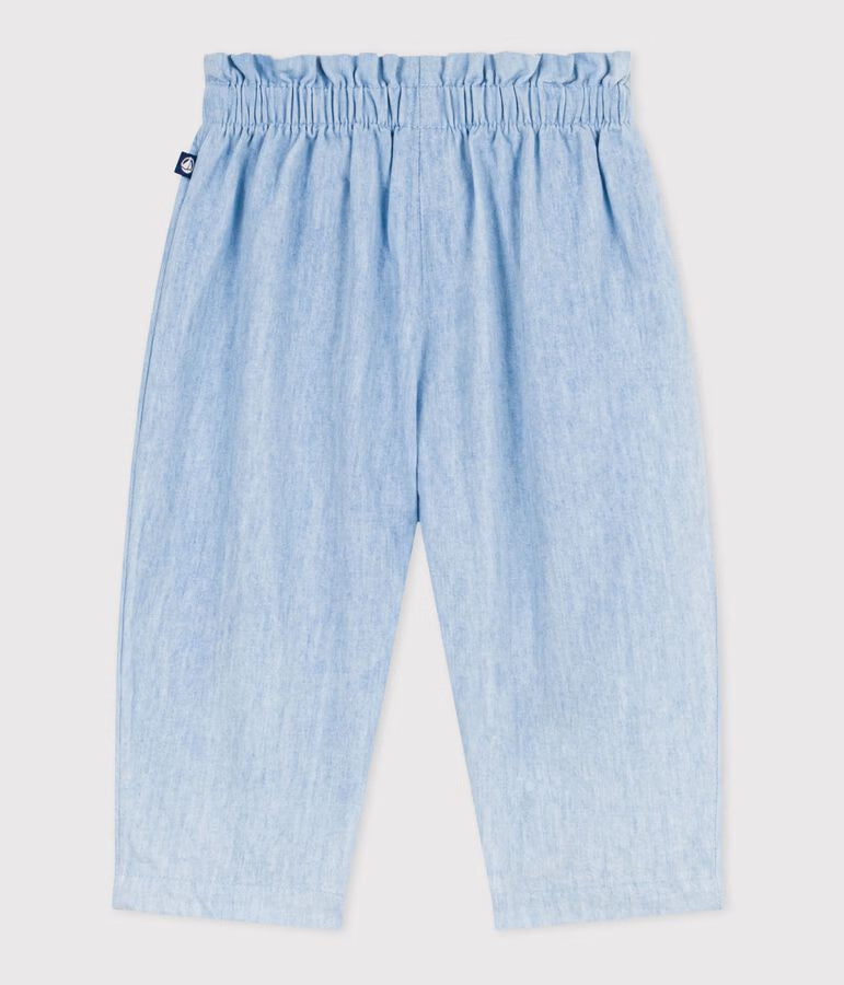Baby girl chambray trousers
