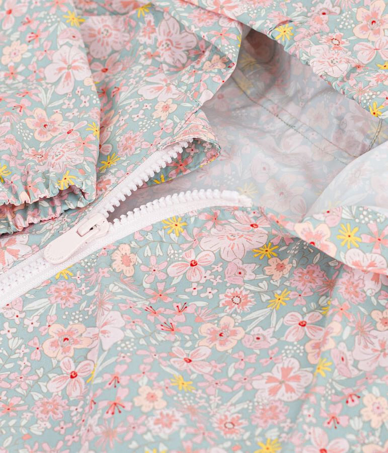 Giacca a vento a fiori bambina