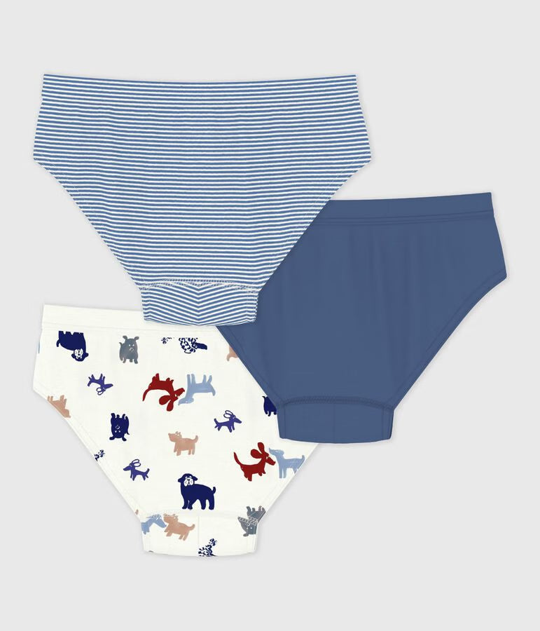 Set di slip in cotone con cani stampati bambino