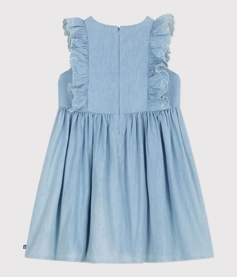 Girls' sleeveless cotton dress