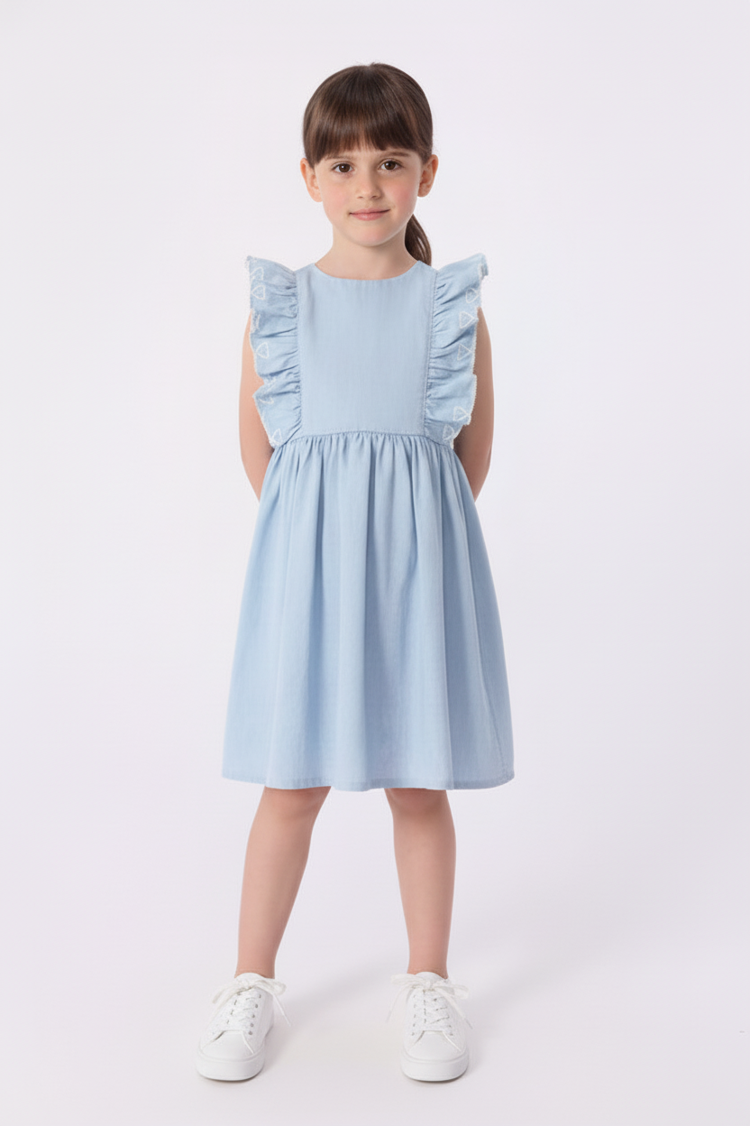Abito senza maniche in cotone bambina
