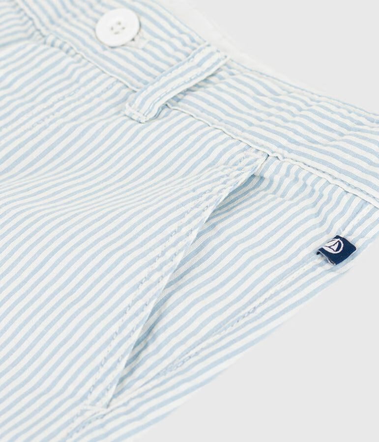 Bermuda in cotone a righe bambino