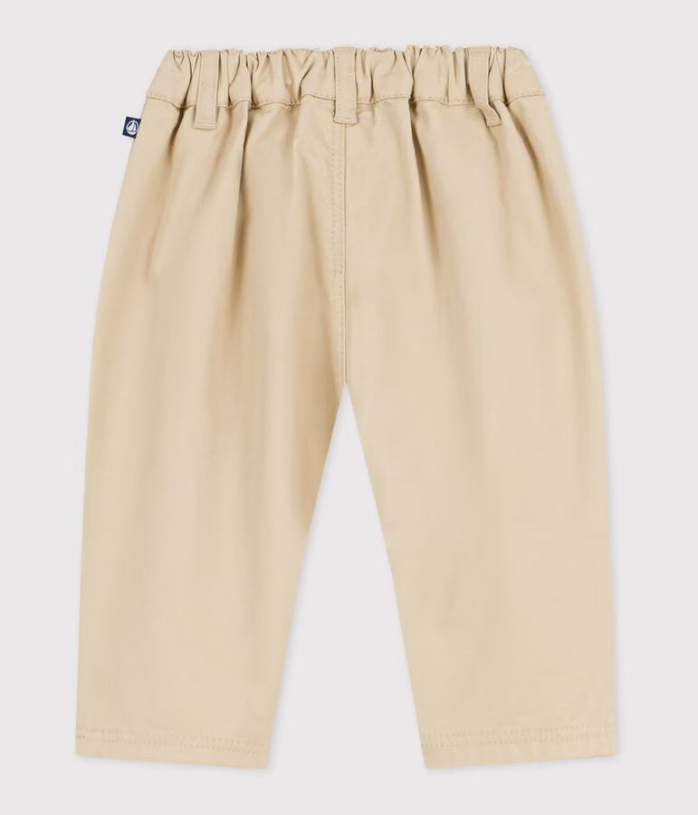 Solid color serge trousers for newborns