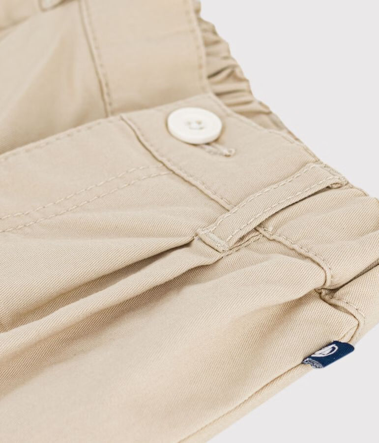Solid color serge trousers for newborns